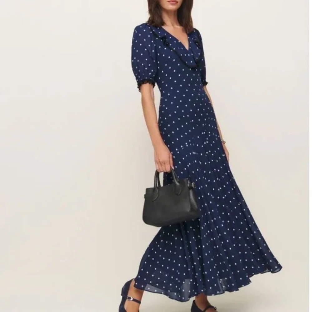Reformation Evra Polka Dot Dress
